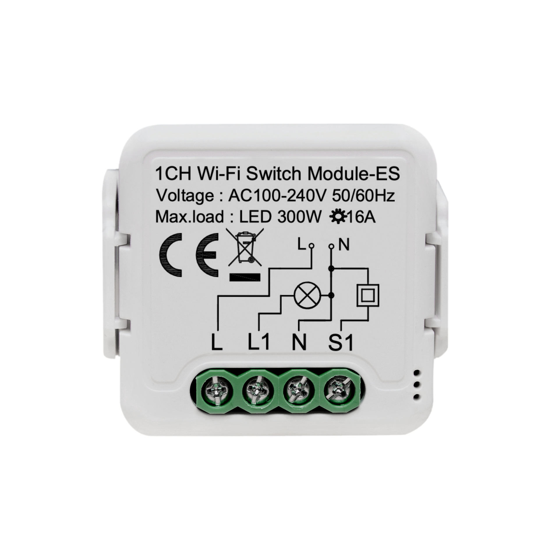 16A Wi-Fi/Zigbee Switch Module with Mete